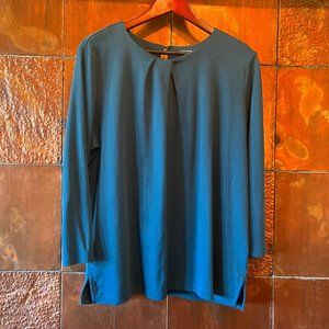 Lands' End Knit Top * 3/4 Sleeve * Teal * XL